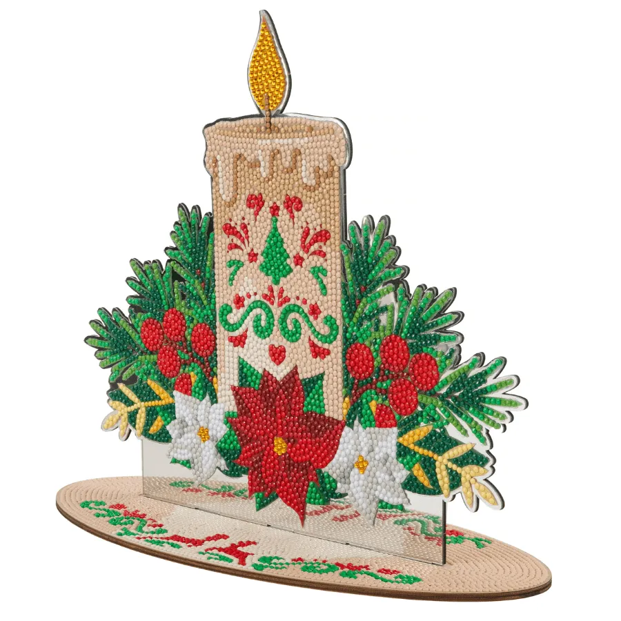 Craft Buddy Crystal Art Christmas Candle decoratiekit spiegel