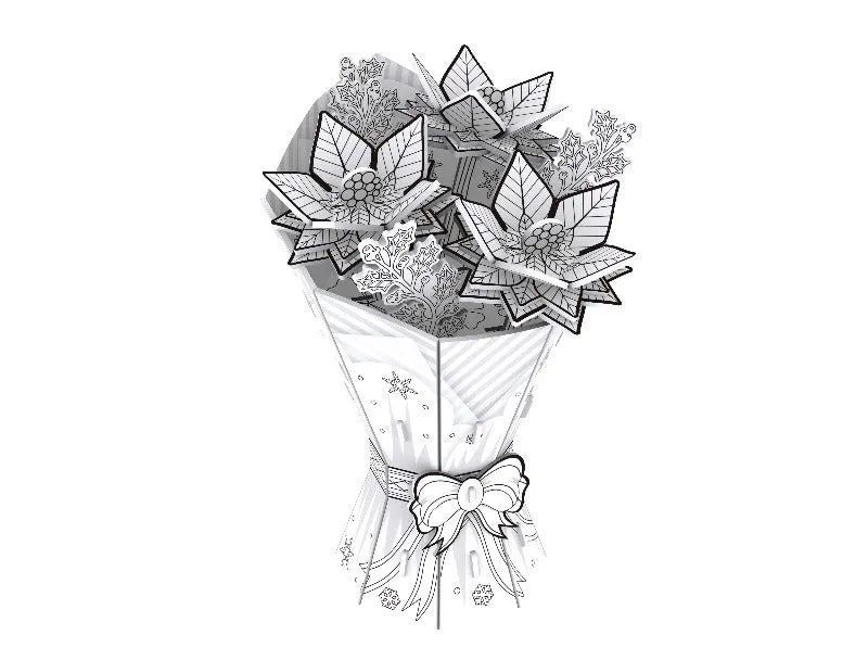 Craft Buddy 3D Colour Me Pretty Poinsettia puzzel 13x17x20cm