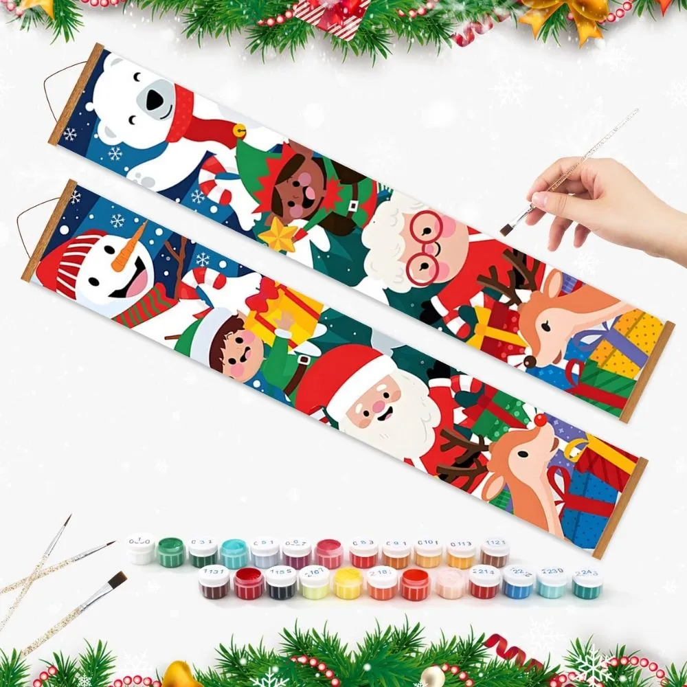 Figured'Art Ijzige Glimlach deur banner schilderen op nummer 20x120 cm