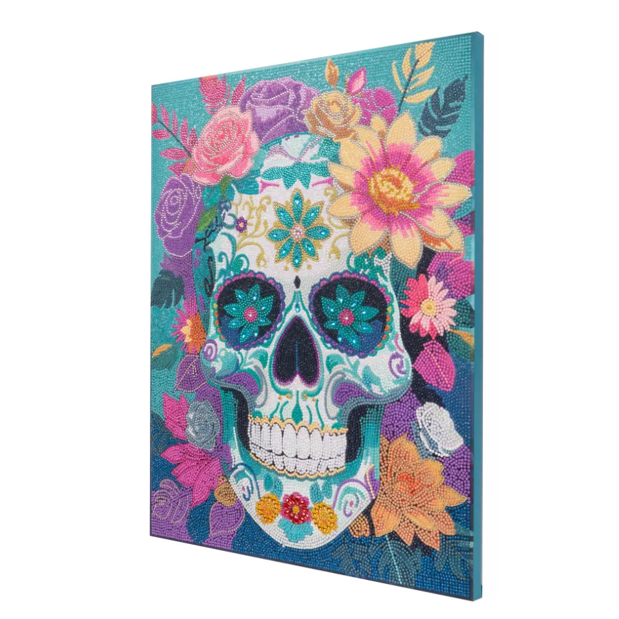 Craft Buddy Crystal Art Sparkling Skull diamond painting 40x50cm