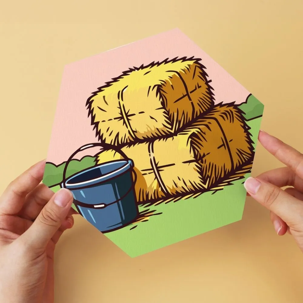 Figured'Art Mini Serie Leven op de boerderij schilderen op nummer 6 zeshoeken