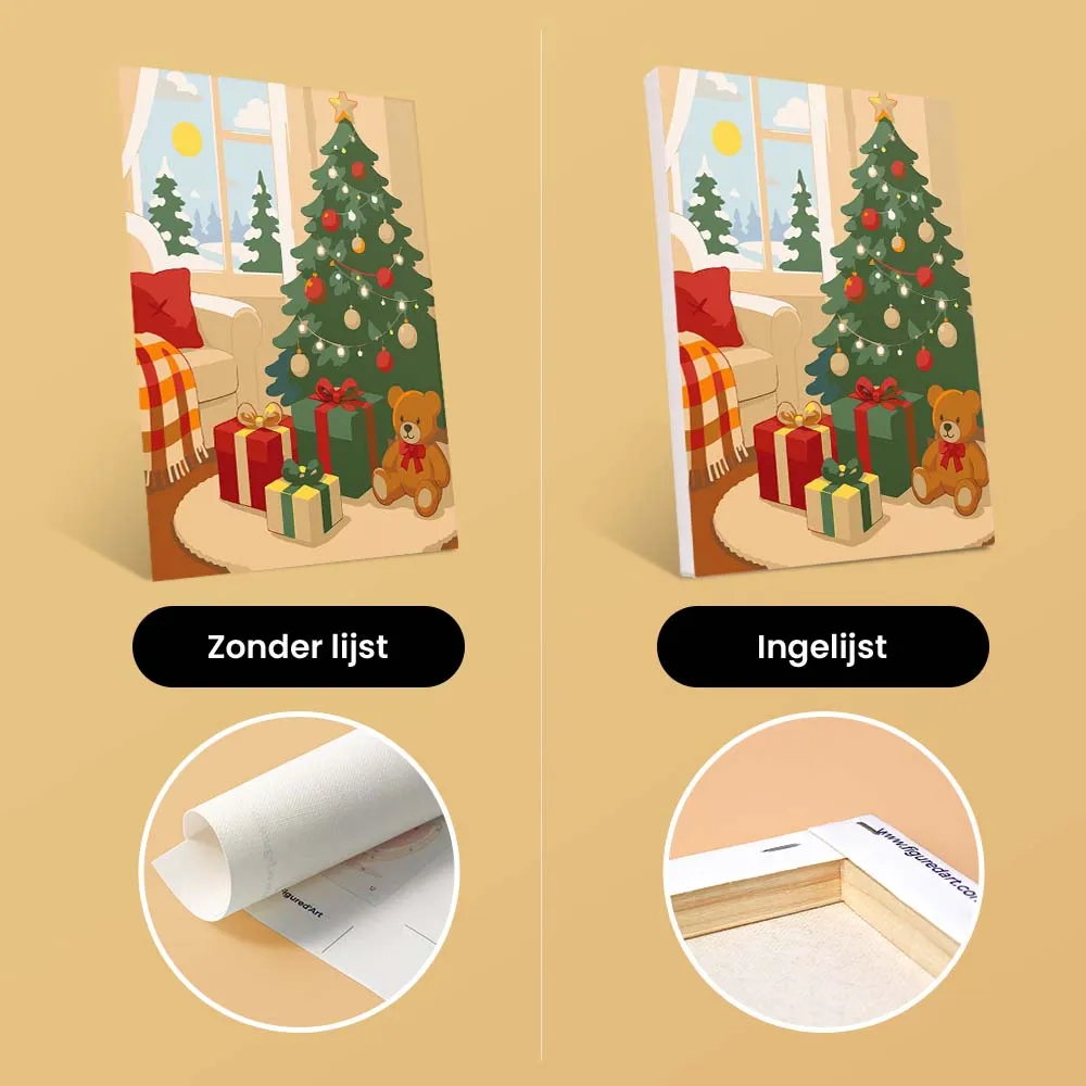 Figured'Art Kerstherinneringen mini schilderen op nummer 6 stuks winter