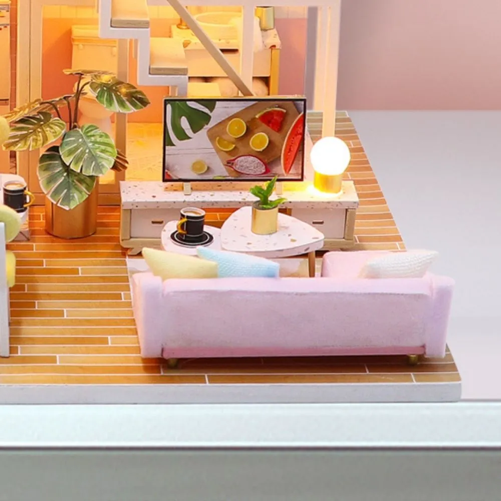 Figured'Art Aangenaam Moment miniatuurhuisje roze met led