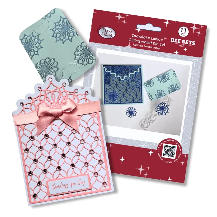 Craft Buddy Snowflake Lattice stansen set 11-delig