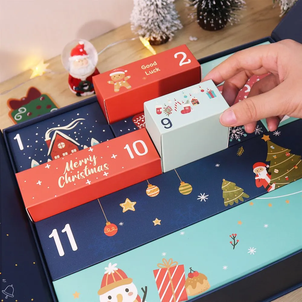 Figured'Art Vrolijk Kerstfeest adventskalender schilderen op nummer blauw