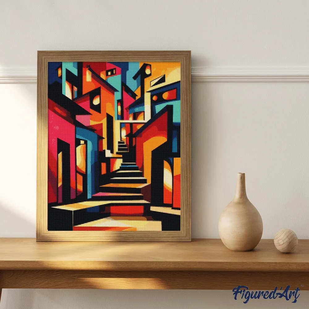 Figured'Art Gedurfd Abstract Steeg diamond painting 40x50 cm abstract