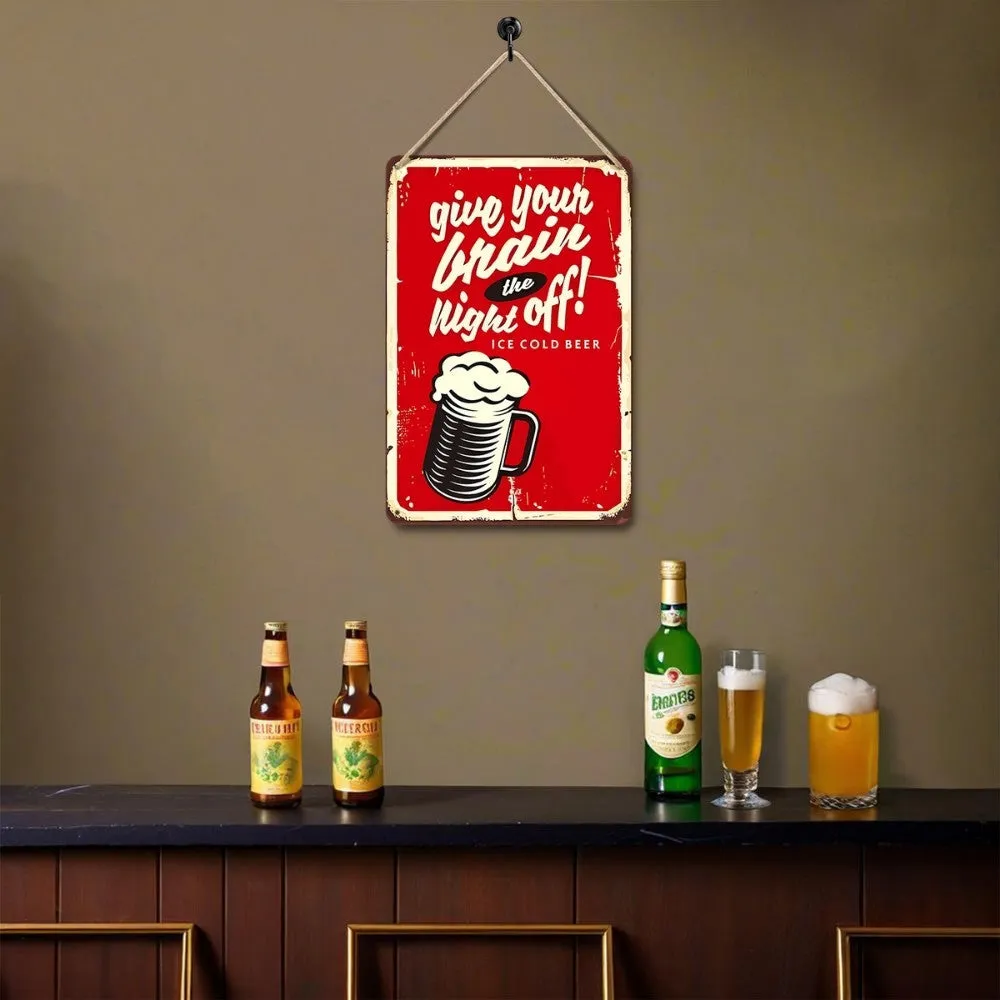 Figured'Art Gun je brein metalen poster schilderen op nummer 30x20 cm