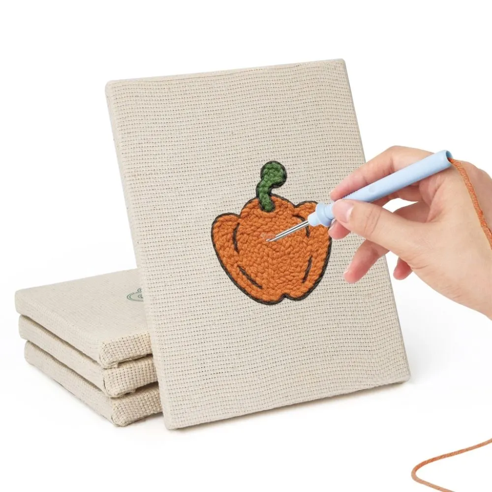 Figured'Art Punch Needle Set Groente Lekkernijen kit 4 stuks 15x20cm