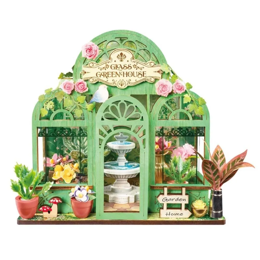 Figured'Art Green fontein-tuin miniatuurhuisje 3D puzzel 115st