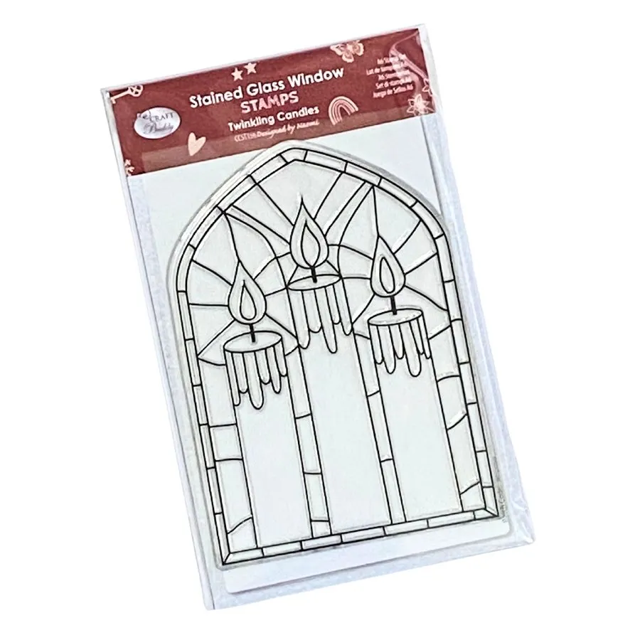 Craft Buddy Twinkling Candles stained glass stempel kaarsen A6