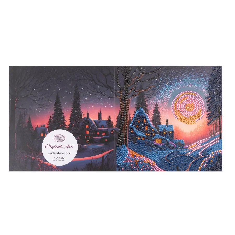 Craft Buddy Crystal Art Twilight Glow wenskaart 18x18cm