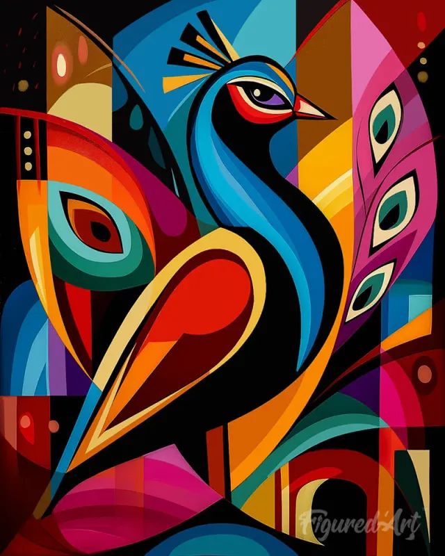 Figured'Art Gedurfd Abstract Pauw 2 diamond painting full drill