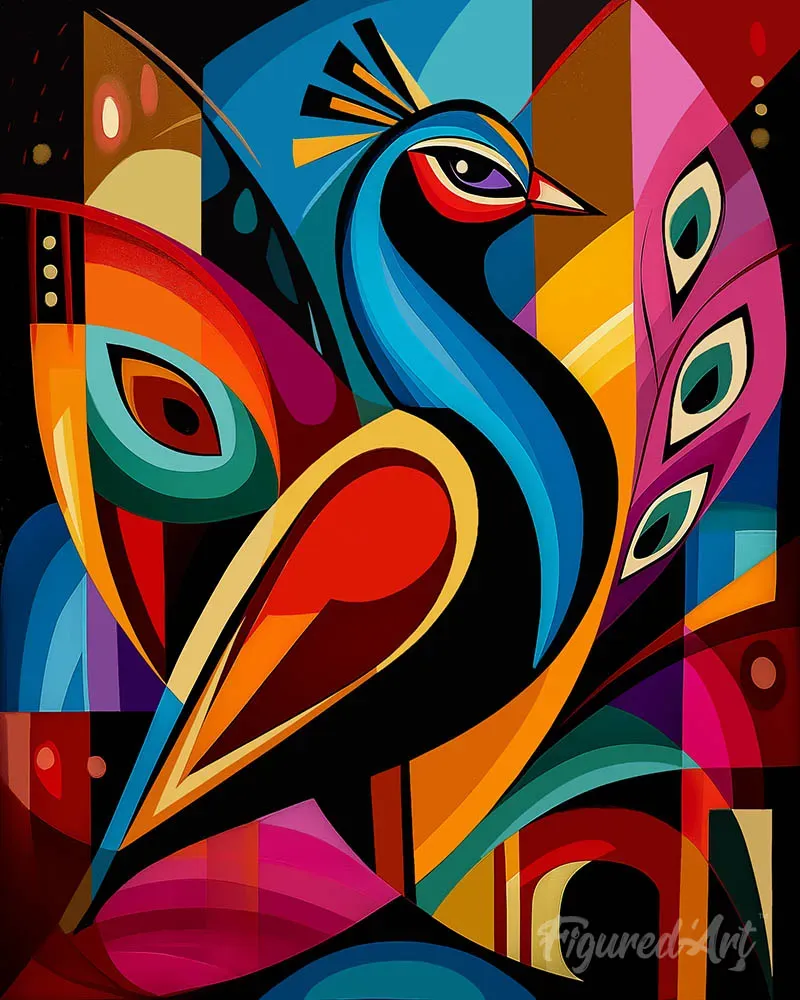 Figured'Art Gedurfd Abstract Pauw 2 diamond painting full drill