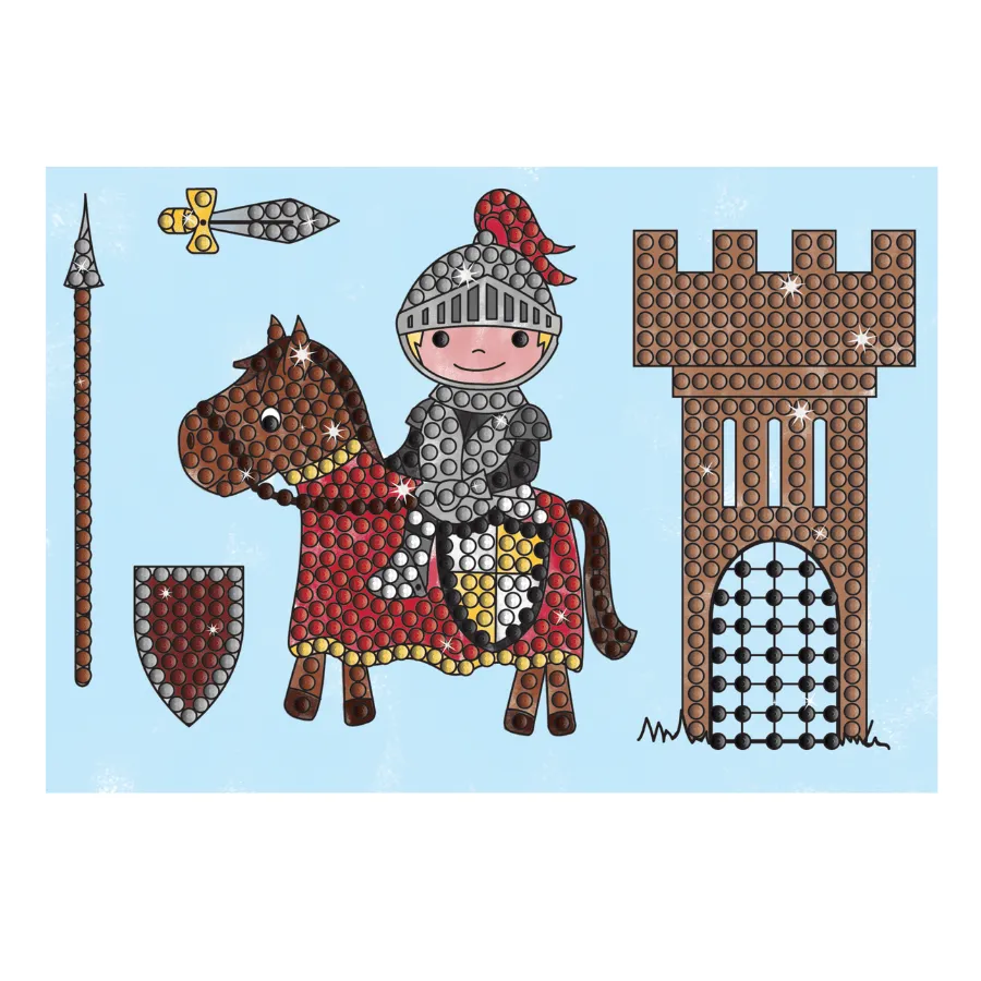 Craft Buddy Crystal Art Noble Knight stempelset A6 ridder 5-delig