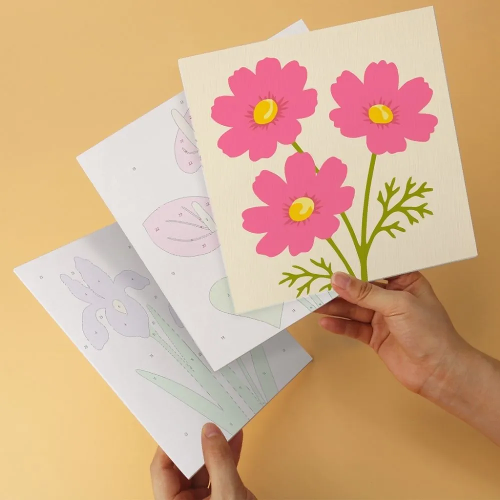 Figured'Art Mini Pastelkleurige bloemblaadjes schilderen op nummer 6 stuks