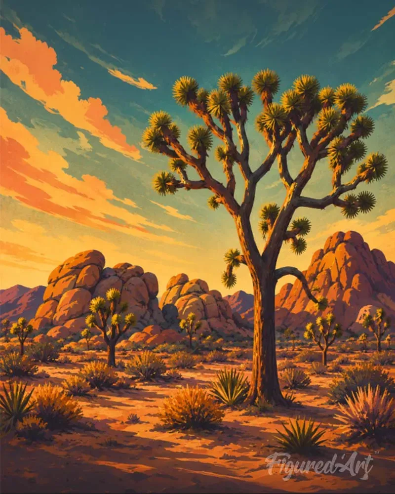 Figured'Art Joshua Tree National Park diamond painting 40x50 cm