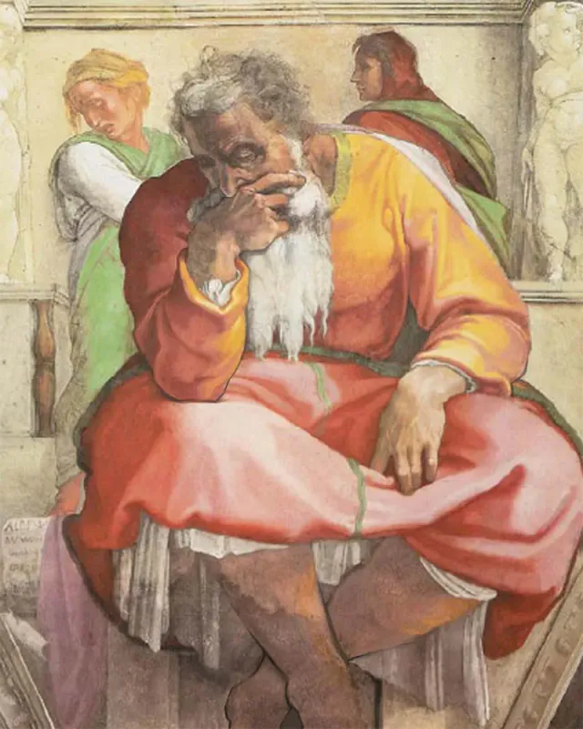 Figured'Art Profeet Jeremia Michelangelo schilderen op nummer 40x50