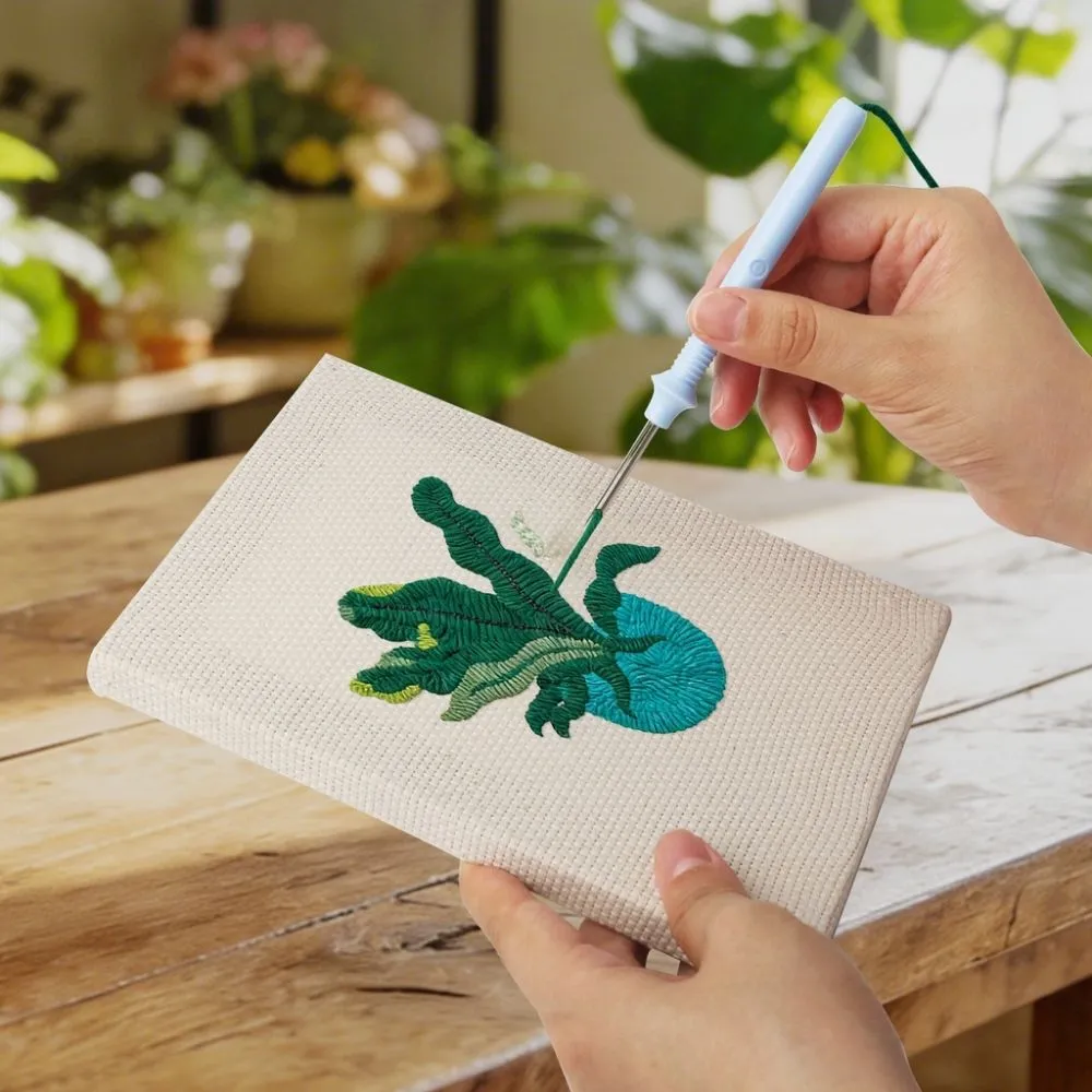 Figured'Art Binnenplanten Paradijs punch needle set 4 stuks frames