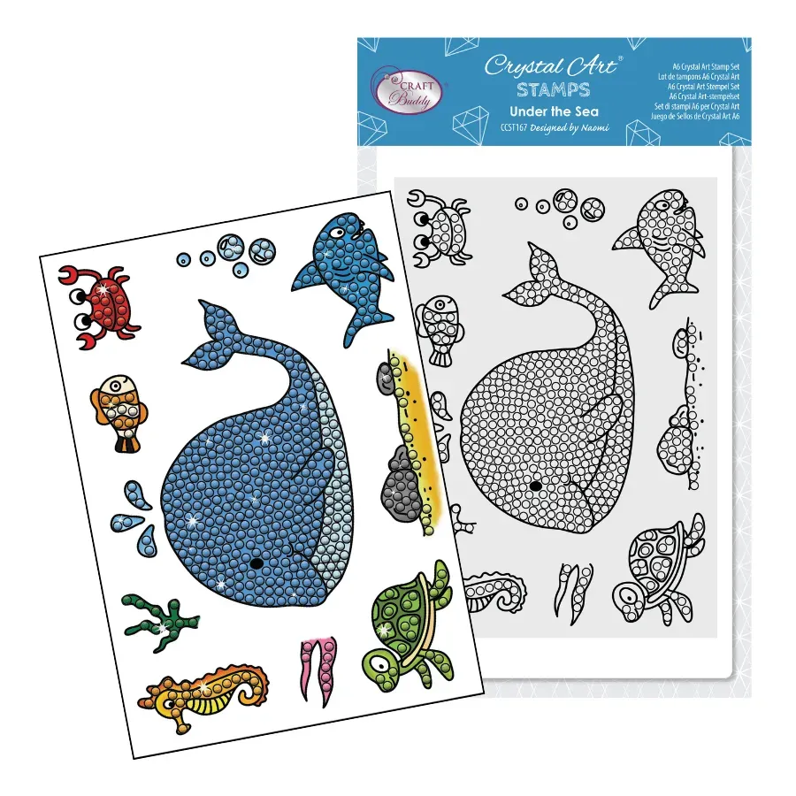 Craft Buddy Crystal Art Under The Sea stempels A6 11 stuks