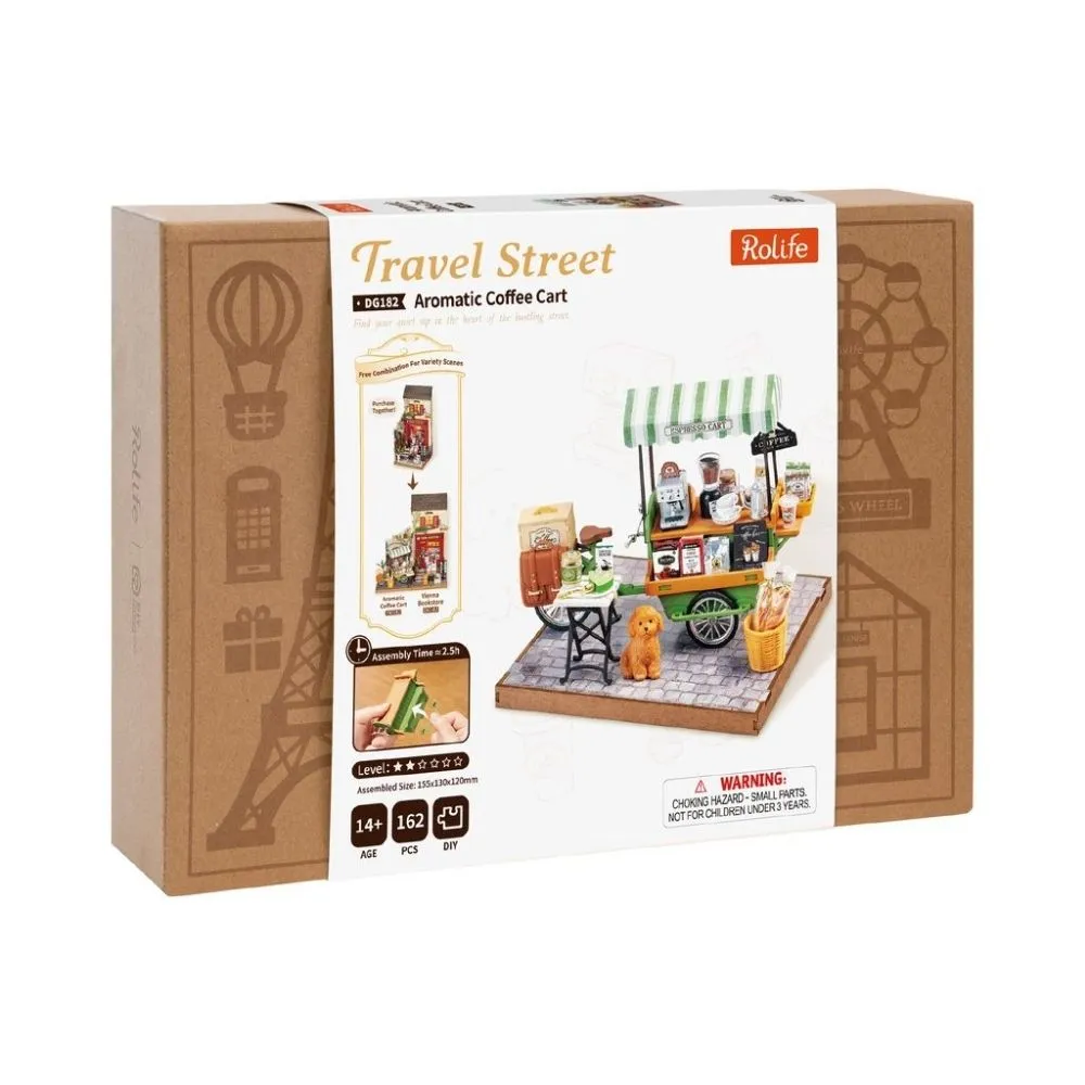 Figured'Art Aromatische koffiekar 3D puzzel 162 stukjes