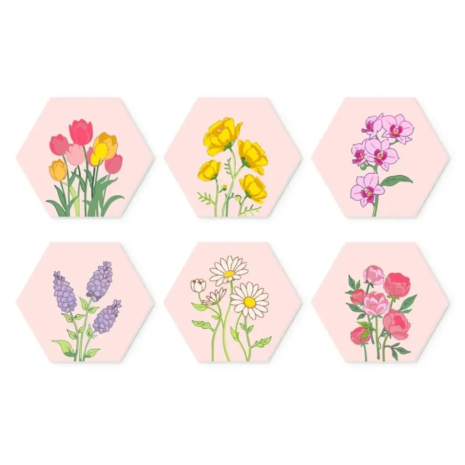 Figured'Art Mini Serie Bloemenset schilderen op nummer 6 stuks lente