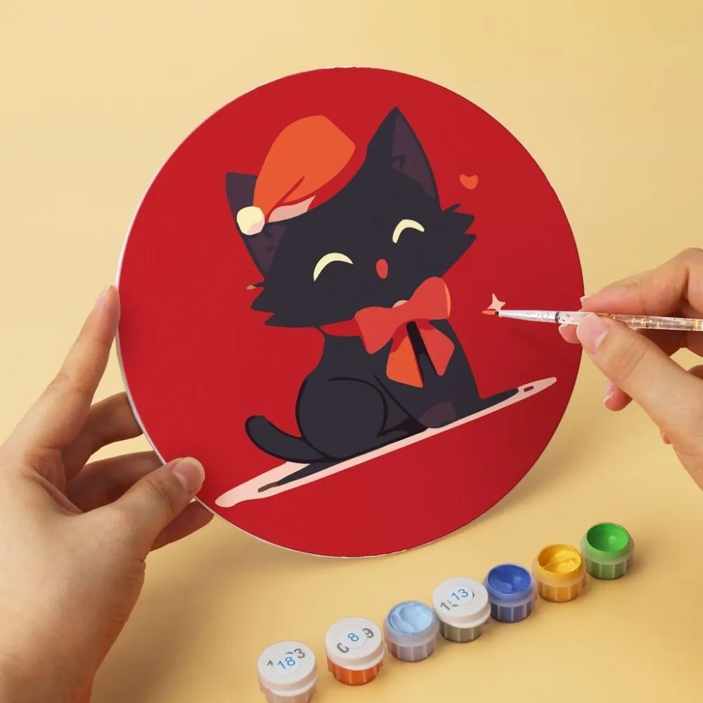Figured'Art Mini Maretak en pootjes schilderen op nummer Ø20cm 6 stuks