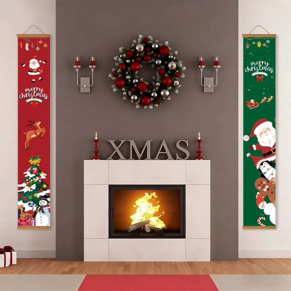 Figured'Art Schilderen op Nummer Kerstsfeer deurbanner 2x 20x120 cm