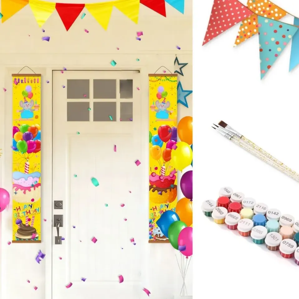 Figured'Art Ballon-Feston deur banner schilderen op nummer 20x120cm