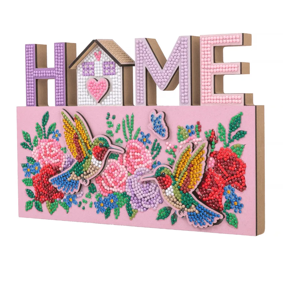 Craft Buddy Home Sign diamond painting decoratie hout ijsvogel
