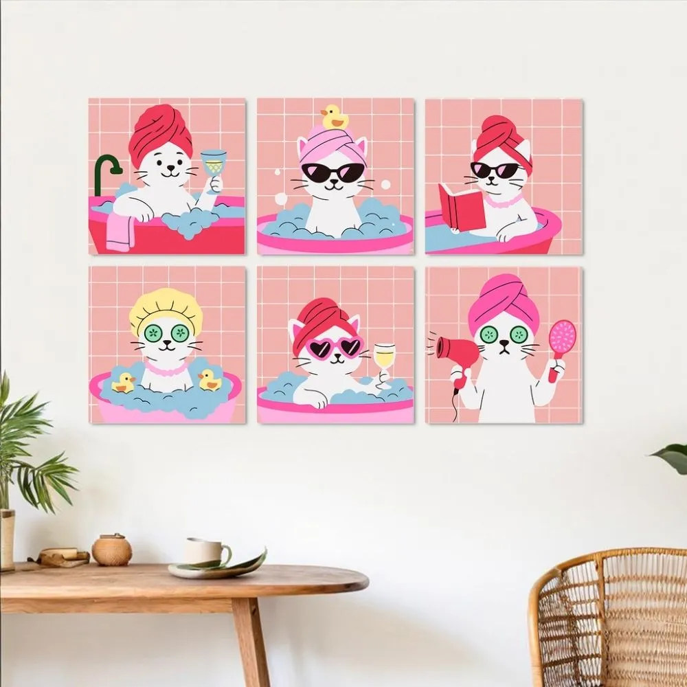 Figured'Art Mini Serie Schilderen op Nummer Katten spa-dag 2 6x20x20