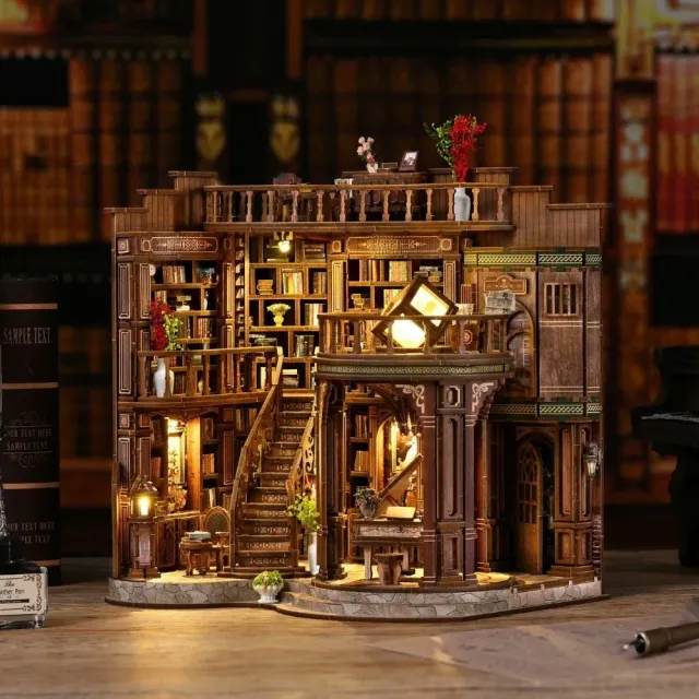 Figured'Art De Dromerige Boekenhal Miniatuurhuisje
