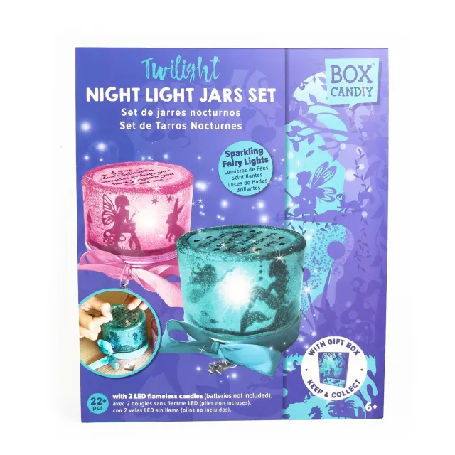 Box Candiy Twilight Night Light Jars knutselset 2 potjes licht