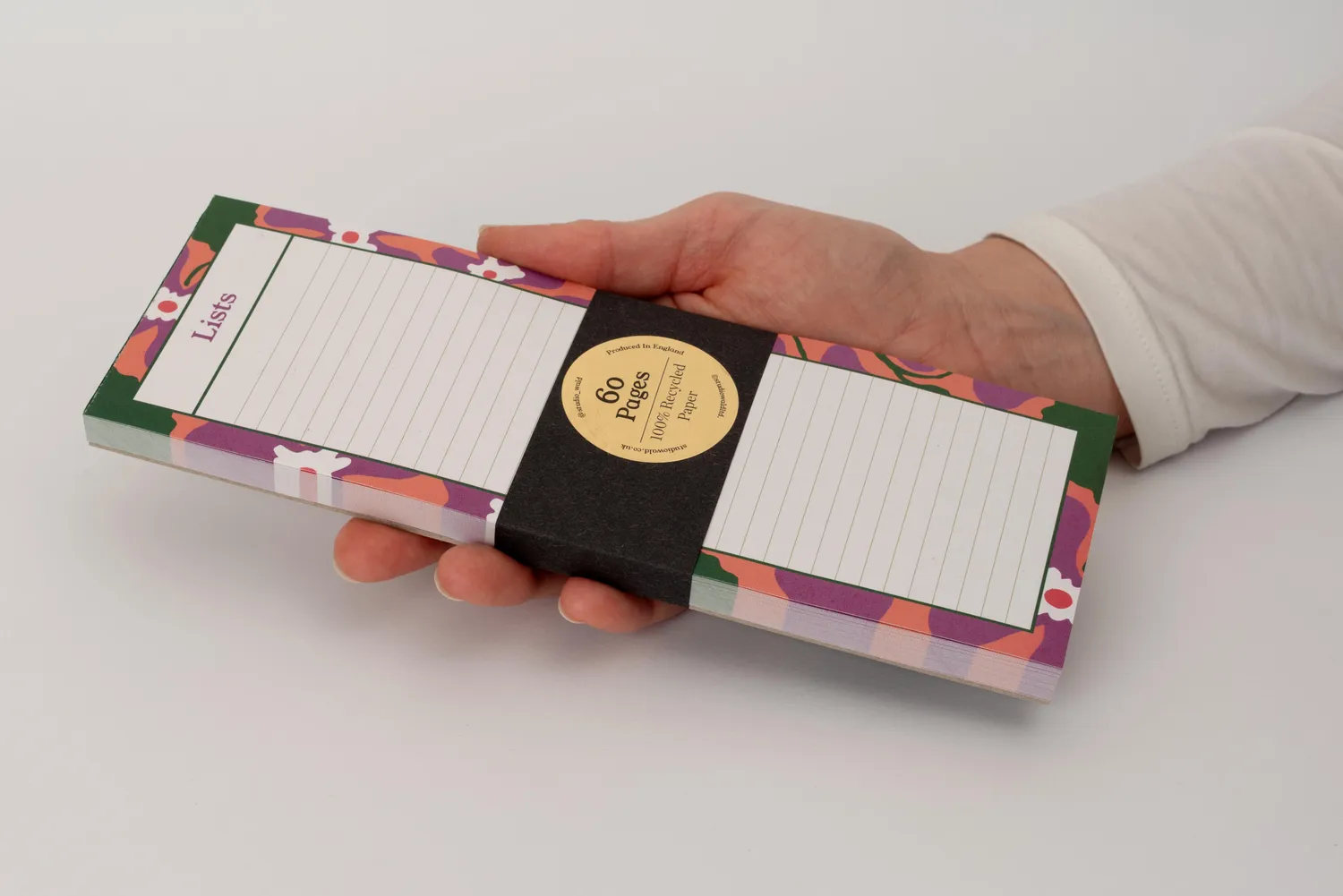Studio Wald Lists Pad Pansy notitieblok gelinieerd 60 vel