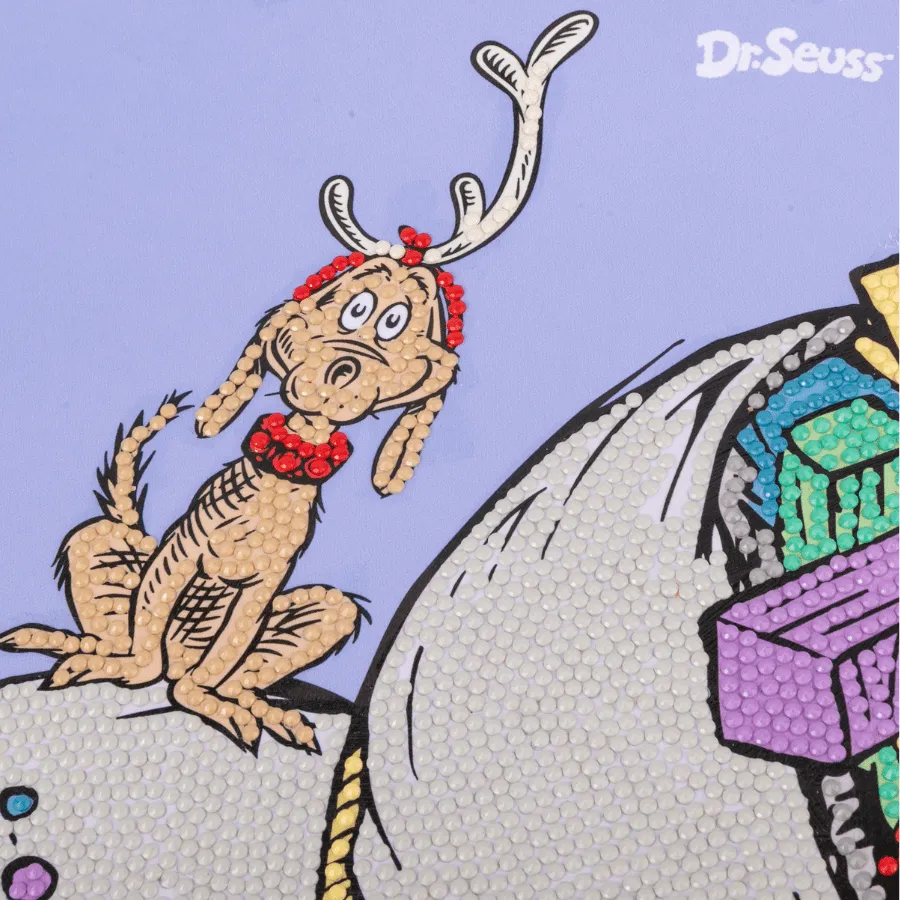 Craft Buddy Crystal Art Grinch Scroll 40x50cm partial kerst