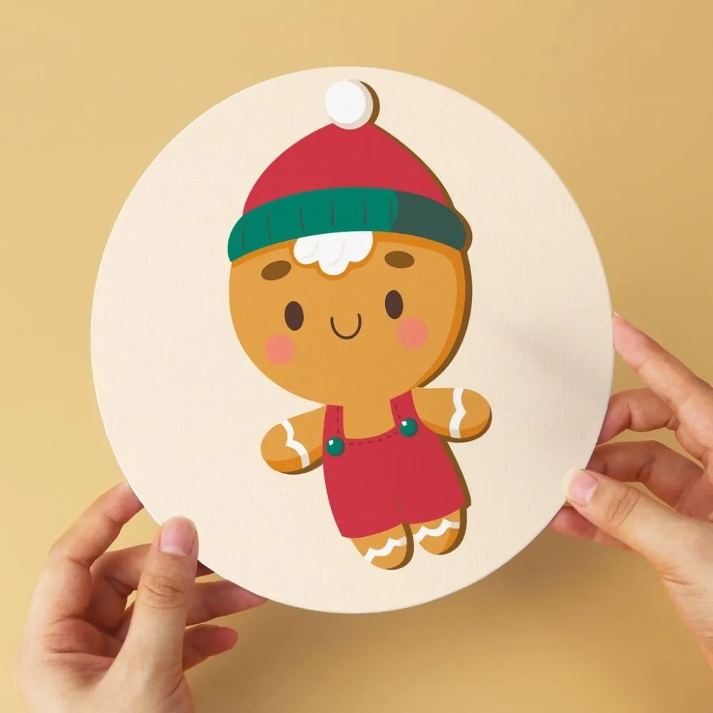Figured'Art Peperkoekvriendjes 2 mini schilderen op nummer 6 stuks 20 cm