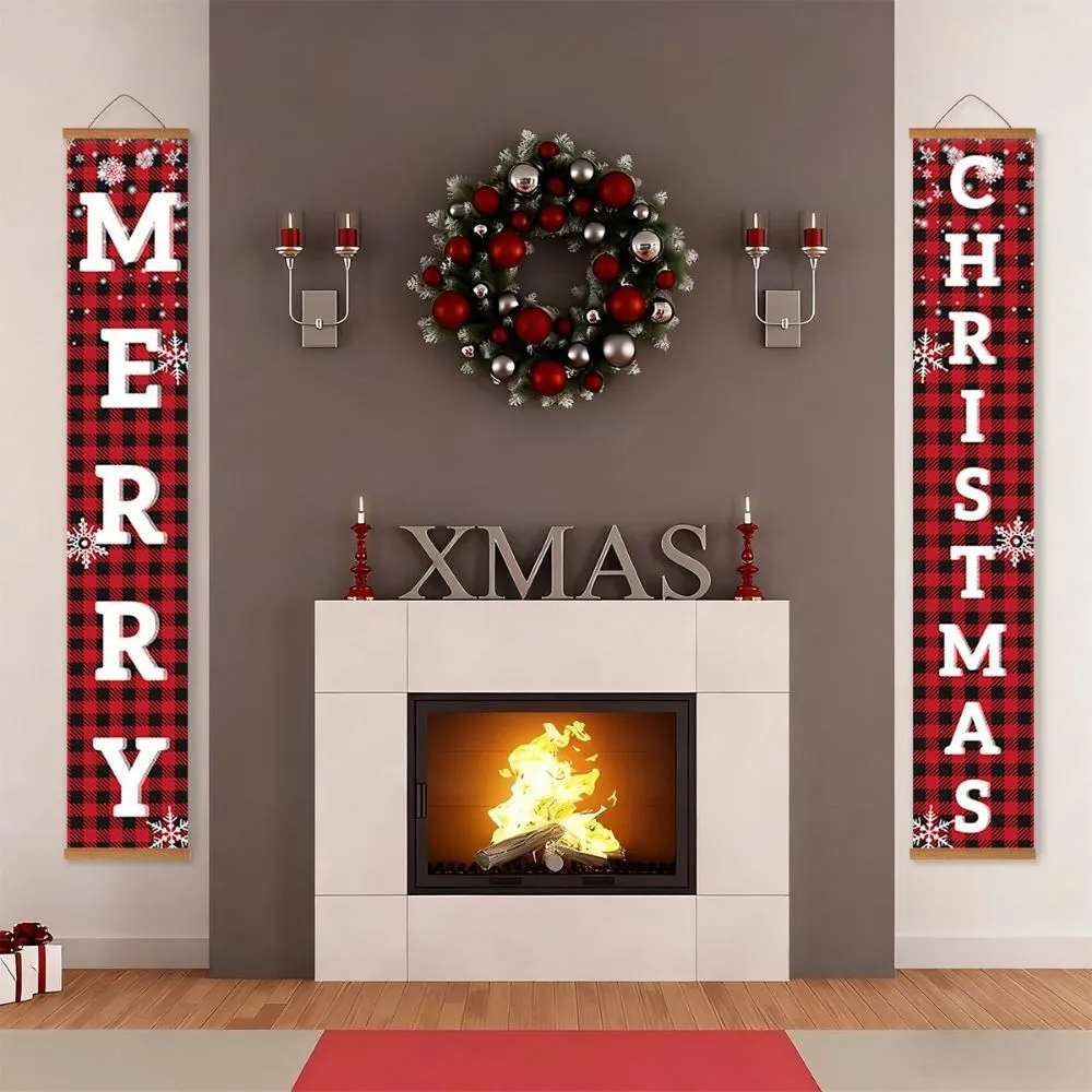 Figured'Art Zoete Kerst schilderen op nummer deurbanners 2x 20x120 cm