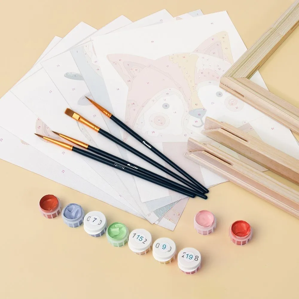 Figured'Art Bosportretten 1 mini schilderen op nummer 6 stuks