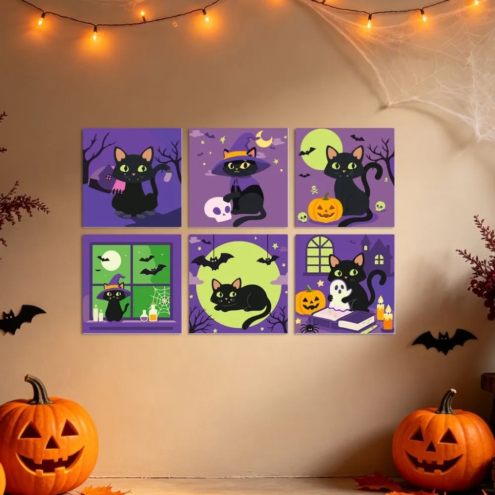 Figured'Art Spookachtige nachten mini schilderen op nummer 6x20x20