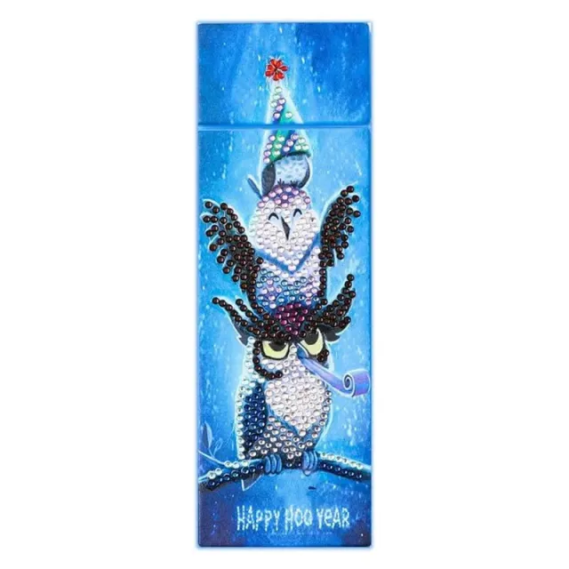 Figured'Art Uilen diamond painting pendoos 21x7x3 cm