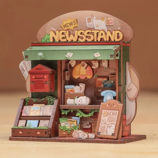 Figured'Art Kleine Krantenkiosk miniatuurhuisje 50 delen