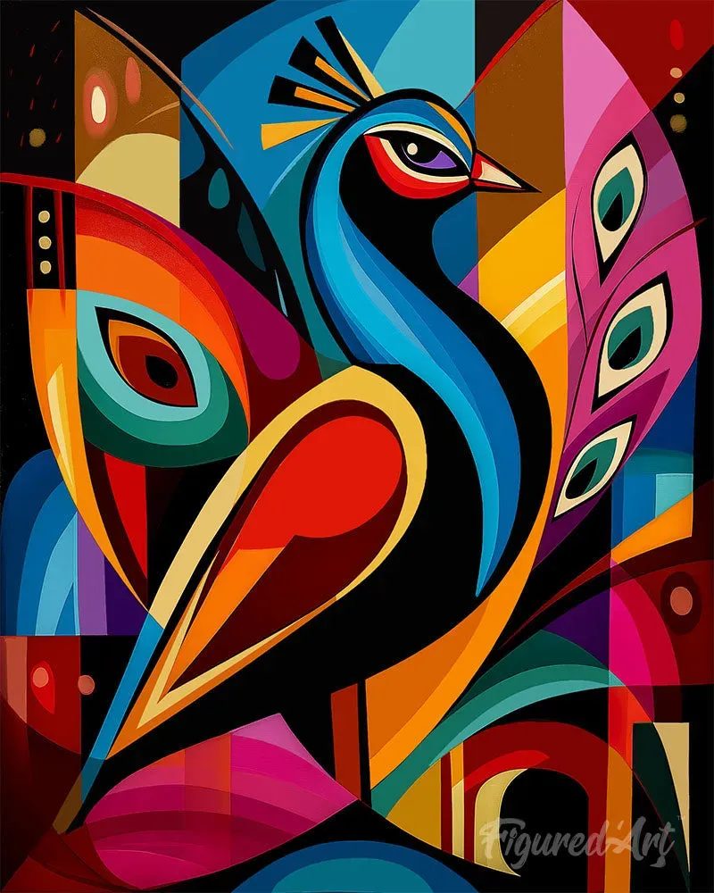 Figured'Art Gedurfd Abstract Pauw 2 schilderen op nummer 40x50cm