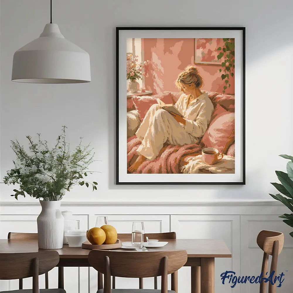 Figured'Art Pagina's van Rust schilderen op nummer 40x50cm vrouw