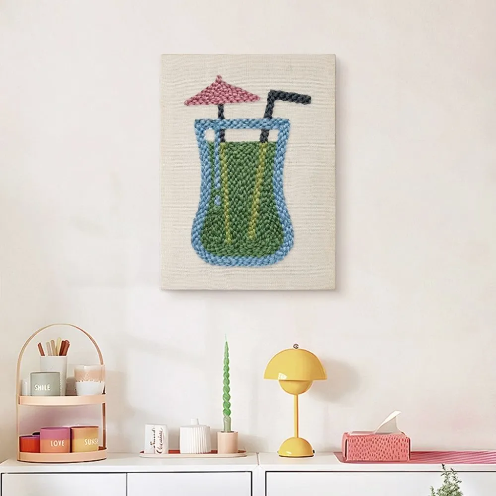 Figured'Art Exotisch Drankje punch needle pakket 20x30 cm katoen