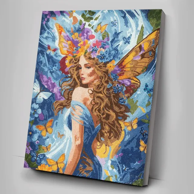 Craft Buddy Crystal Art Kaleidoscopic Fairy diamond painting canvas 40x50cm