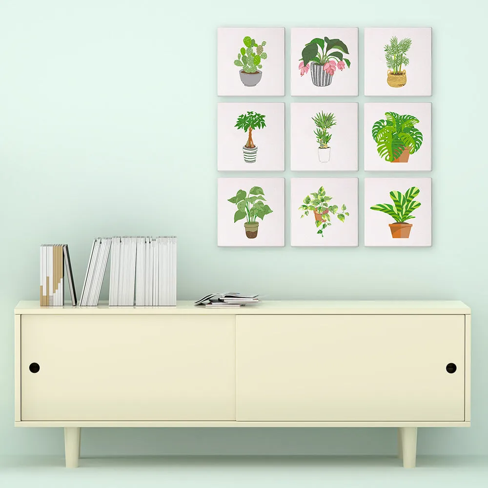 Figured'Art Mini Moderne Vegetale Kunst schilderen op nummer 9x 15x15cm