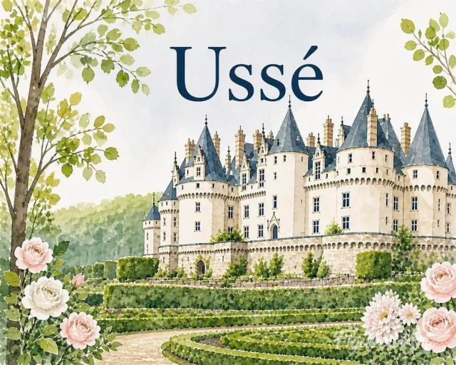 Figured'Art Kasteel van Ussé schilderen op nummer 40x50cm