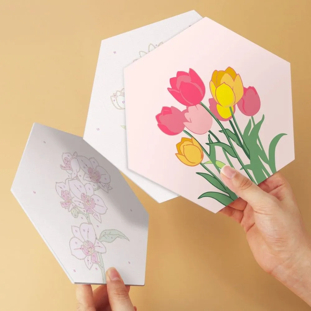 Figured'Art Mini Serie Bloemenset schilderen op nummer 6 stuks lente