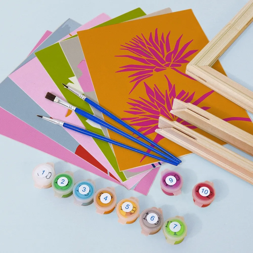 Figured'Art Moderne Bloemenprints mini schilderen op nummer 15x20 6st