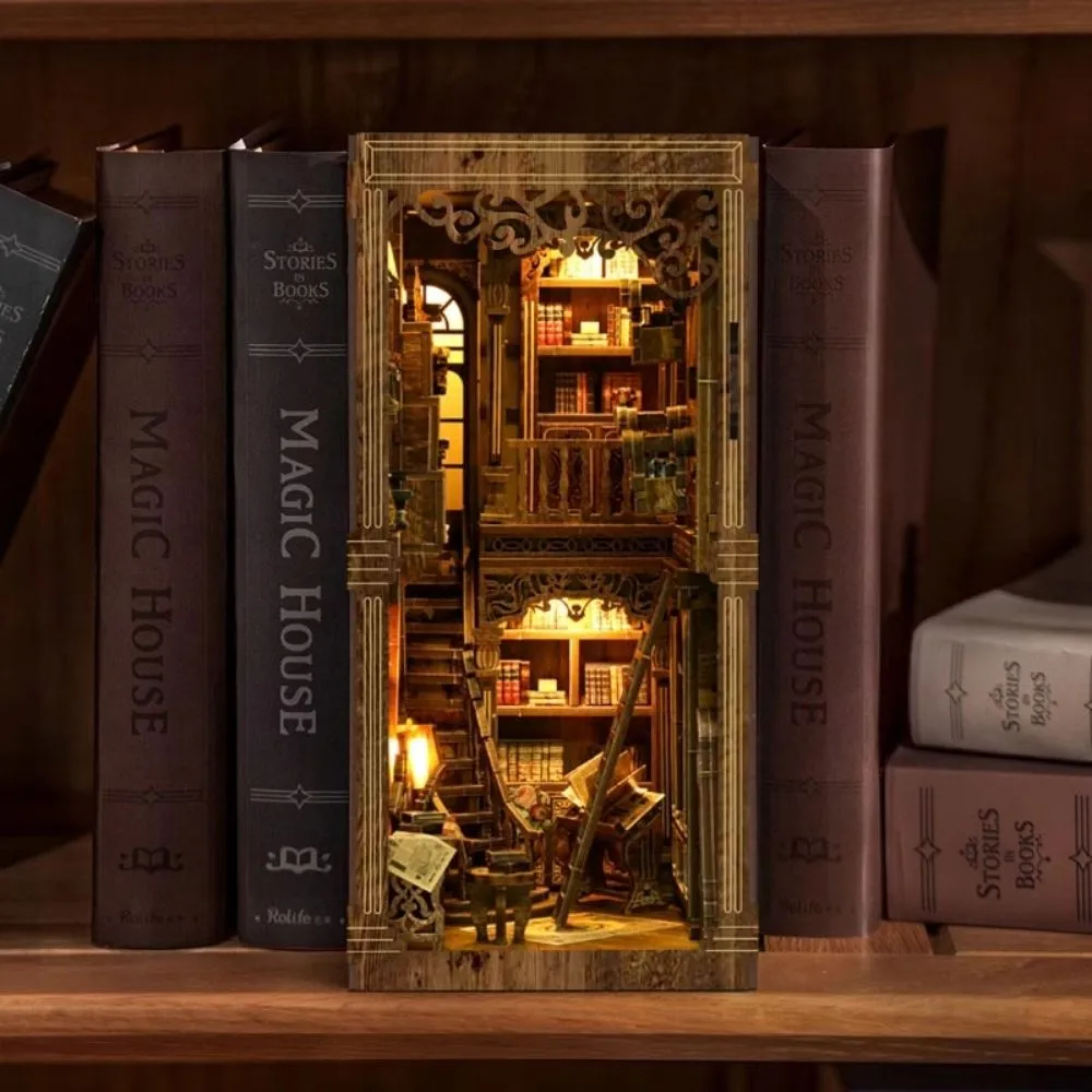 Figured'Art Book Nook Zaal van de Oude Boeken bouwpakket met led