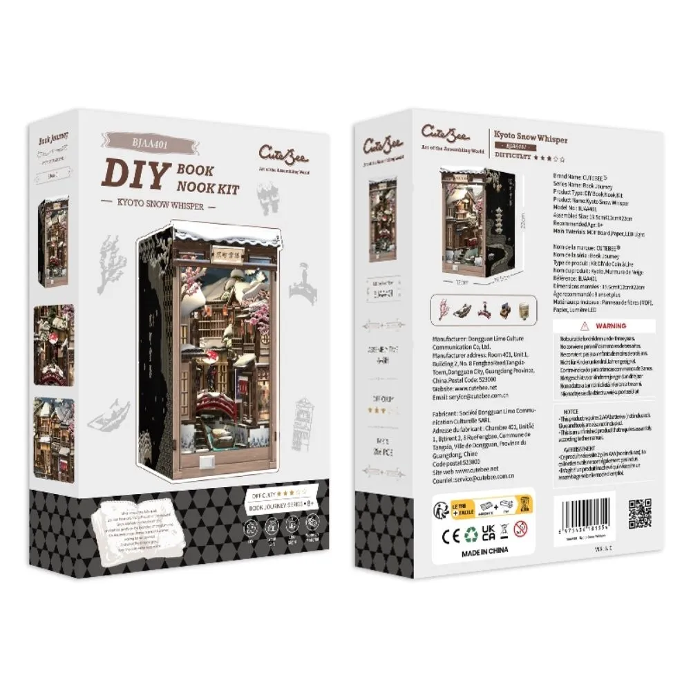 Figured'Art Sneeuwgefluister Kyoto book nook 19,5 cm led
